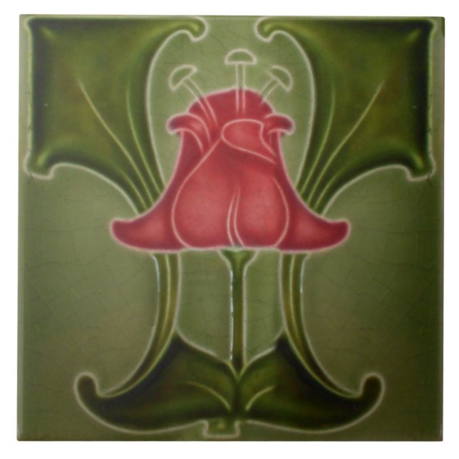 Azulejo art nouveau estilo lareira decorativa (Frente)