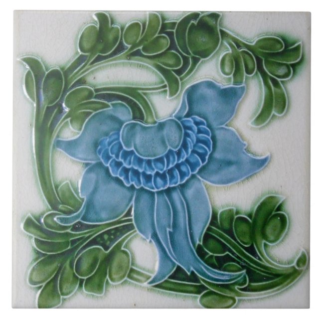 Azulejo art nouveau estilo lareira decorativa (Frente)