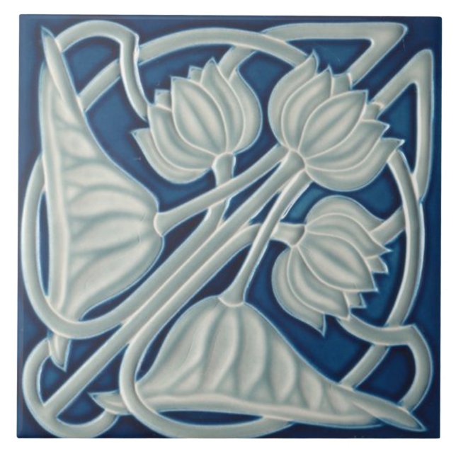 Azulejo art nouveau estilo lareira decorativa (Frente)