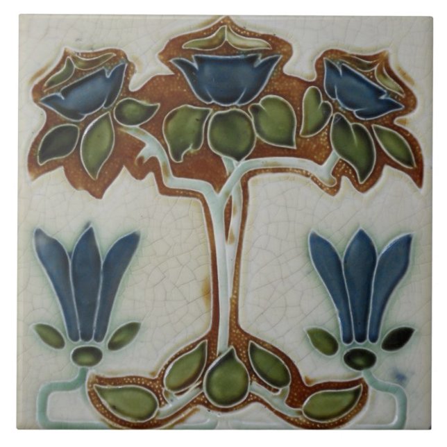 Azulejo art nouveau estilo lareira decorativa (Frente)