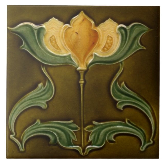 Azulejo art nouveau estilo lareira decorativa (Frente)