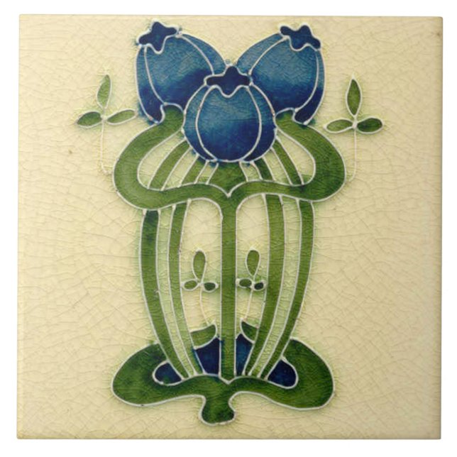 Azulejo art nouveau estilo lareira decorativa (Frente)