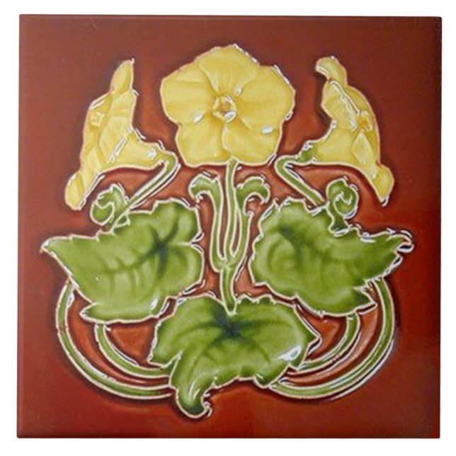 Azulejo art nouveau estilo lareira decorativa (Frente)