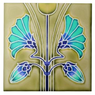 Azulejo art nouveau estilo lareira decorativa