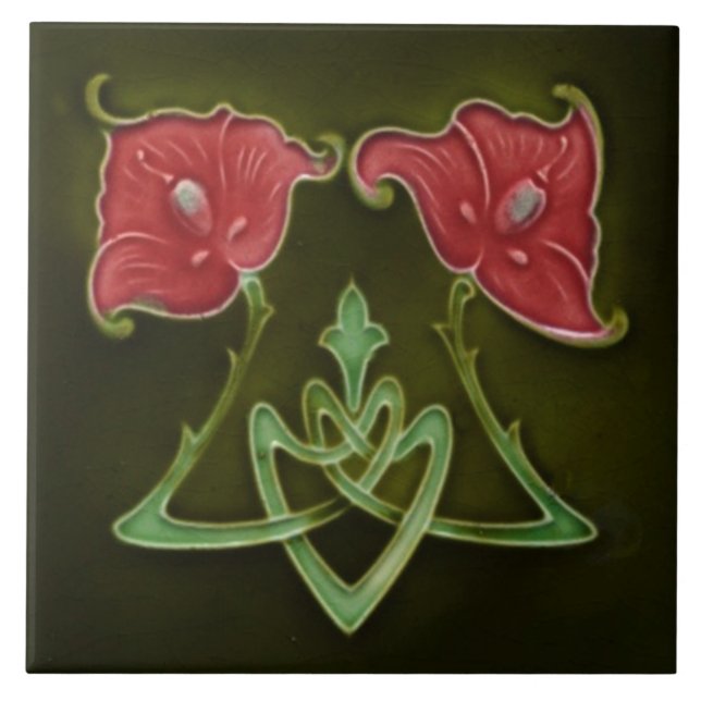 Azulejo art nouveau estilo lareira decorativa (Frente)