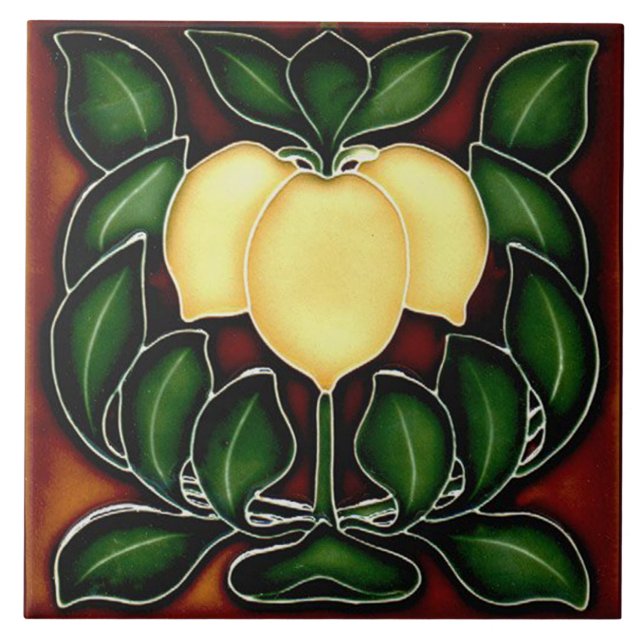 Azulejo art nouveau estilo lareira decorativa (Frente)