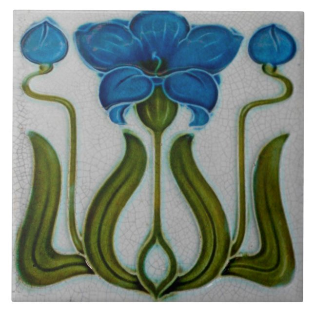 Azulejo art nouveau estilo lareira decorativa (Frente)