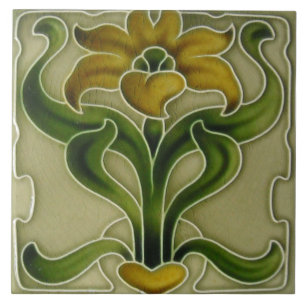 Azulejo art nouveau estilo lareira decorativa