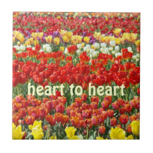 Azulejo Arte Coração para Coração Tulipa Presentes