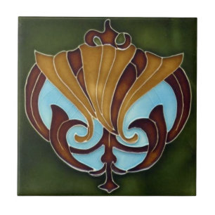 Azulejo - Arte Floral Art Nouveau 4,25 x 4,25
