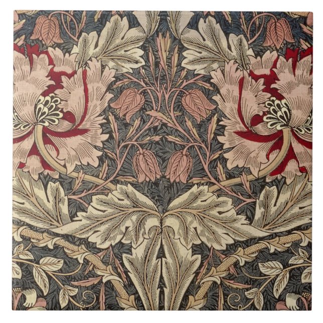 Azulejo - Arte Nova Floral de William Morris (Frente)