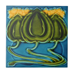 Azulejo - Arte Nova Flores Amarelas
