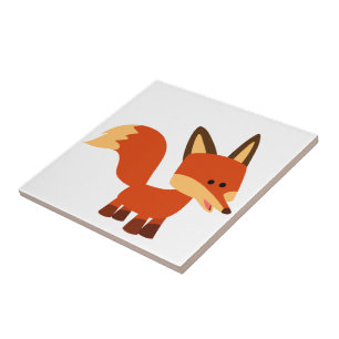 Azulejo astucioso bonito do Fox dos desenhos