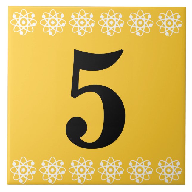 Azulejo atômico do número da casa (Frente)