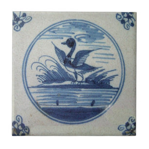 Azulejo Azul Antecipado - Pato na Água