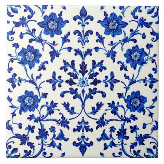 azulejo azul botânica (Frente)