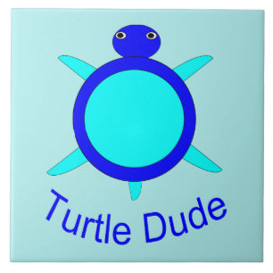 Azulejo azul brilhante de Tartaruga Duo