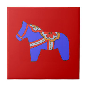Azulejo azul de cavalo