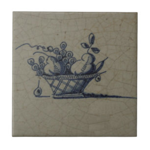 Azulejo azul de Delft do Antiquarian clássico -