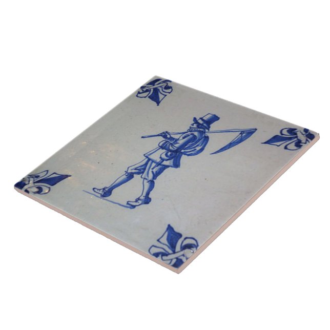 Azulejo azul de Delft - modelo (Lateral)