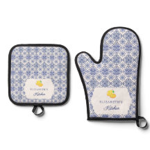 Azulejo Azul de Limão Italiano Personalizado Medit