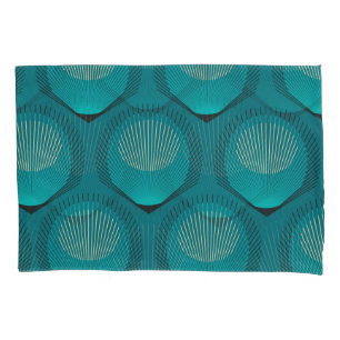 Azulejo Azul de Penas Peacock Estilizadas