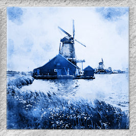 Azulejo Azul Delft - Cor d'água Histórica Neerland
