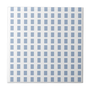 Azulejo Azul e Branco Listrado Quadrado