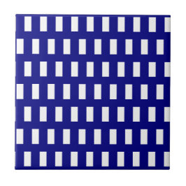 Azulejo Azul e Branco Xadrez Listrado