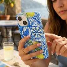 Azulejo Azul Francês País Limão Padrão Decoração d
