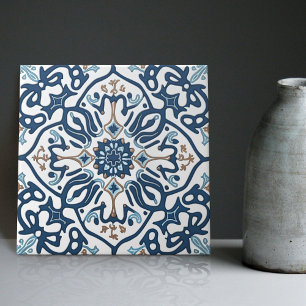 Azulejo Azul Índigo Lisboa Português Decorativo C