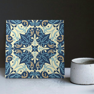 Azulejo Azul Índigo Lisboa Português Decorativo C