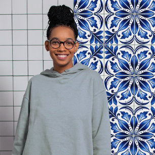 Azulejo Azul Índigo Português Lisboa Decorativo
