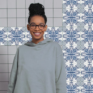 Azulejo Azul Índigo Português Lisboa Decorativo