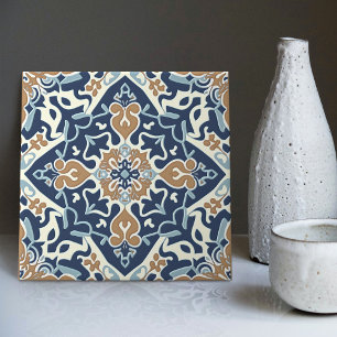 Azulejo Azul Índigo Português Lisboa Decorativo