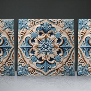 Azulejo Azul Índigo Português Lisboa Decorativo