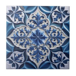 Azulejo Azul Índigo Português Lisboa Talavera