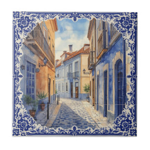 Azulejo Azul Índigo Português Lisboa Talavera