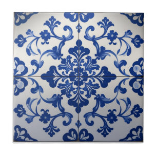 Azulejo Azul Índigo Português Lisboa Talavera