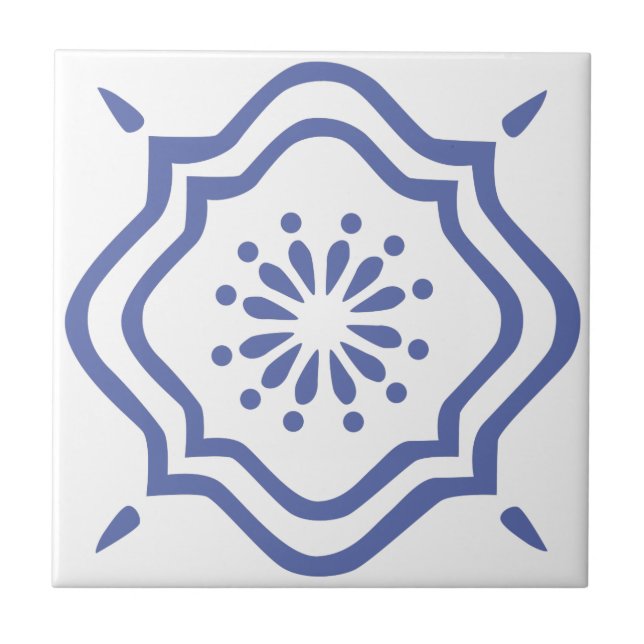 azulejo Azul Marroquino 6 (Frente)