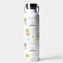 Azulejo Azul Mediterrâneo Limão Amarelo Costeiro
