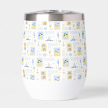 Azulejo Azul Mediterrâneo Limão Amarelo Costeiro