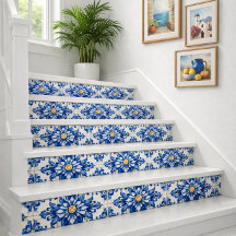 Azulejo Azul Mexicano Sem Costura para Parede de C