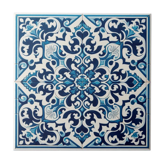 Azulejo azul português (Frente)