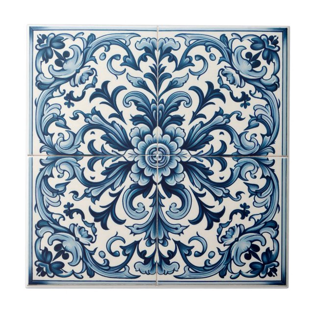 Azulejo azul português (Frente)