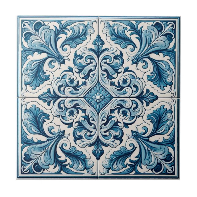 Azulejo azul português (Frente)