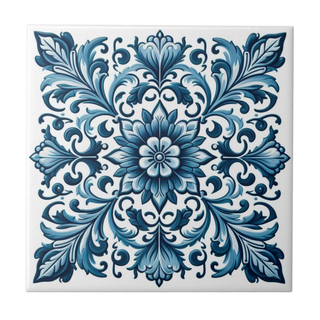 Azulejo azul português (Frente)