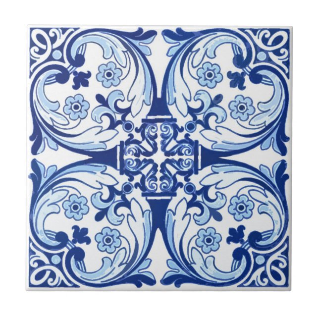 Azulejo azul português (Frente)