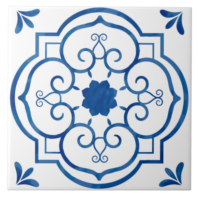Azulejo azul português (Frente)