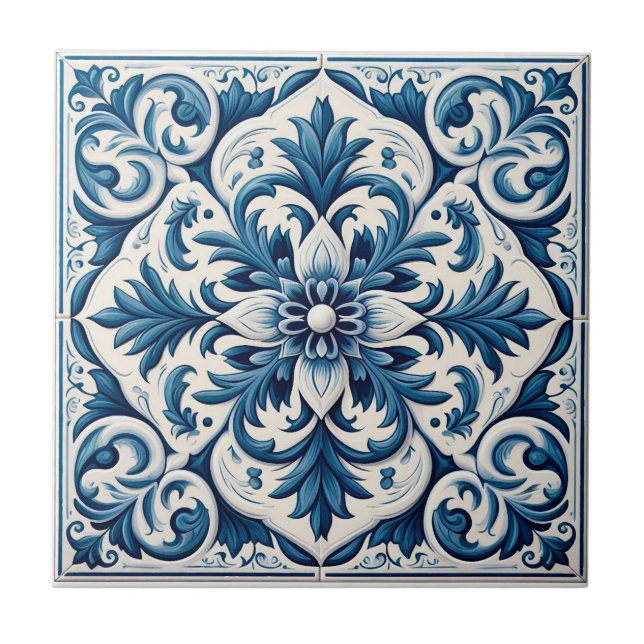 Azulejo azul português (Frente)